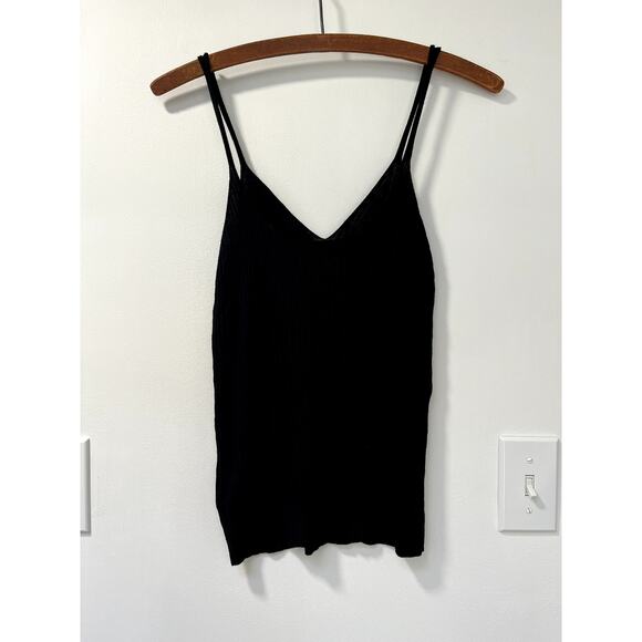 Women's Black Anthropologie Ribbed Tank Top size XS - Picture 1 of 4
